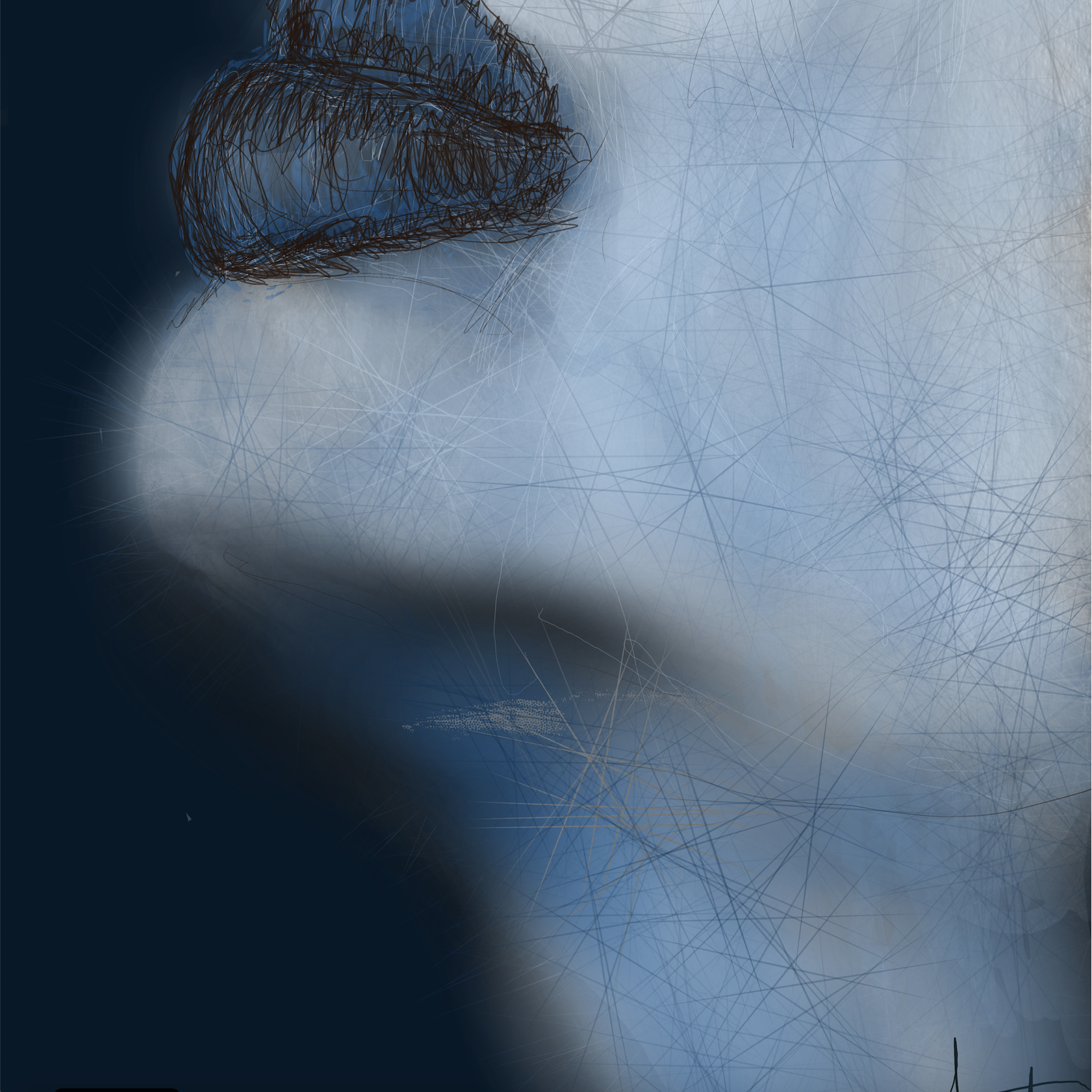 Blue Woman Square